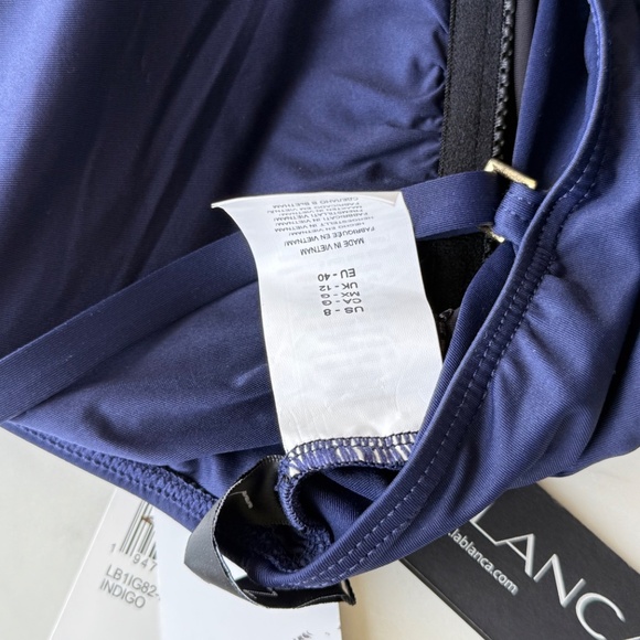 La Blanca Island Goddess One-Shoulder Tankini Top – Size 8 – Indigo – NWT - Picture 8 of 8